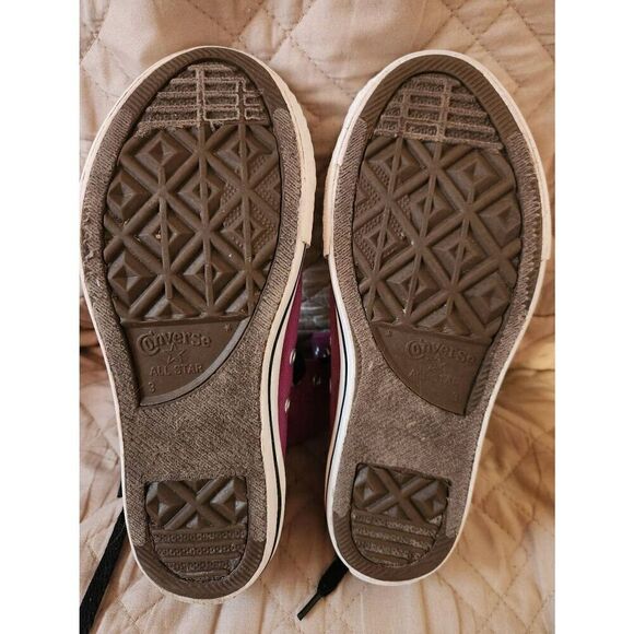 Converse All Star Chuck Taylor, Pink shoe with Green Cheetah print tongue size - Picture 9 of 10